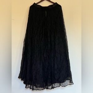 Gothic Black Lace Long Skirt – Women’s Size Medium – Romantic, Elegant, and Edgy